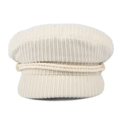 Outlet Casquette de Marin en Velours Grosses Mailles blanc cassé Femme Casquettes Femme|Chapeaux Femme