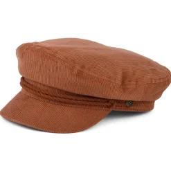 Sale Casquette de Marin en Velours Côtelé terracotta Femme Casquettes Femme|Chapeaux Femme