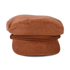 Sale Casquette de Marin en Velours Côtelé terracotta Femme Casquettes Femme|Chapeaux Femme