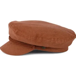 Sale Casquette de Marin en Velours Côtelé terracotta Femme Casquettes Femme|Chapeaux Femme