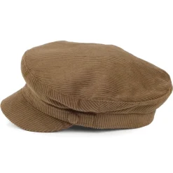 Best Sale Casquette de Marin en Velours Côtelé Mariner marron clair Femme Casquettes Femme|Casquettes De Marin