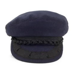 Outlet Casquette de Marin Grec en Laine bleu marine JAXON & JAMES Femme/Homme Grandes Tailles|Casquettes De Marin