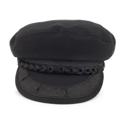 Shop Casquette de Marin Grec en Laine noir JAXON & JAMES Femme/Homme Grandes Tailles|Casquettes De Marin