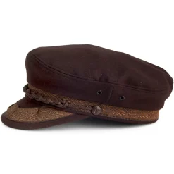 Sale Casquette de Marin Grec en Laine marron JAXON & JAMES Femme/Homme Grandes Tailles|Casquettes De Marin