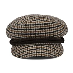 Online Casquette de Marin Pied-de-Poule sable-marron-orange Femme/Homme Casquettes De Marin|Casquettes De Marin