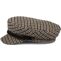 Online Casquette de Marin Pied-de-Poule sable-marron-orange Femme/Homme Casquettes De Marin|Casquettes De Marin