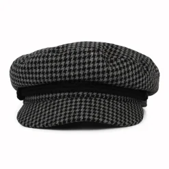 Online Casquette de Marin Pied-de-Poule gris-noir Femme/Homme Grandes Tailles|Casquettes De Marin