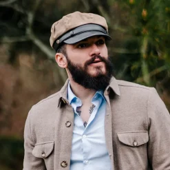 Best Sale Casquette de Motard Rebelle beige britannique JAXON & JAMES Femme/Homme Chapeaux De Pluie|Casquettes Plates