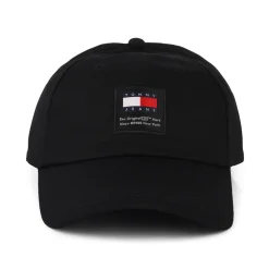 Shop Casquette en Coton Bio TJM Modern Patch noir Homme Casquettes Homme