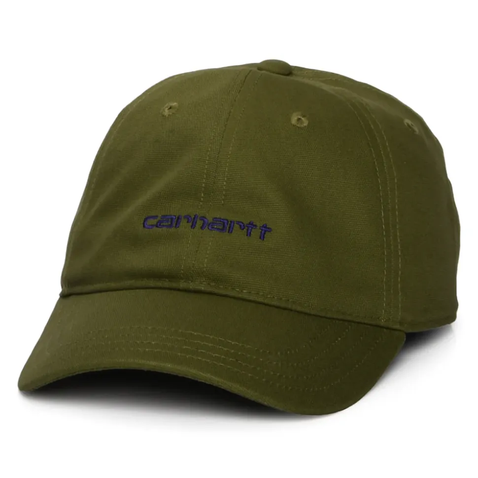 Shop Casquette en Toile de Coton Script olive Homme Casquettes Homme