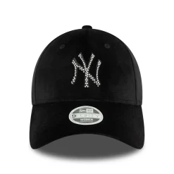 Store Casquette Femme 9FORTY MLB Velour Diamante New York Yankees noir Femme Chapeaux Hiver|Casquettes De Baseball