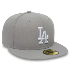 Best Casquette 59FIFTY MLB League Basic L.A. Dodgers gris Homme Grandes Tailles|Casquettes De Baseball