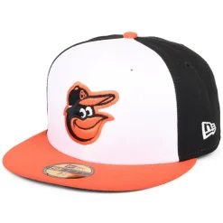 Best Casquette 59FIFTY MLB On Field AC Perf Baltimore Orioles blanc-orange Homme Casquettes De Baseball|Casquettes Homme
