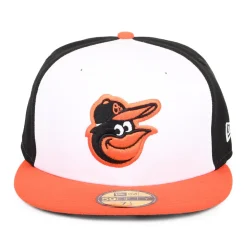 Best Casquette 59FIFTY MLB On Field AC Perf Baltimore Orioles blanc-orange Homme Casquettes De Baseball|Casquettes Homme