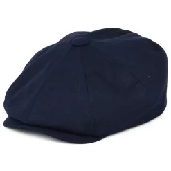 Sale Casquette Gavroche à 8 Pans en Coton et Lin bleu marine Femme/Homme Casquettes Plates|Casquettes Plates