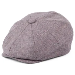 Sale Casquette Gavroche à 8 Pans en Tweed Lovat Teviot violet clair Femme/Homme Casquettes Plates|Casquettes Plates