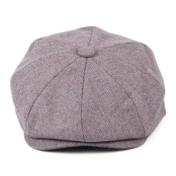 Sale Casquette Gavroche à 8 Pans en Tweed Lovat Teviot violet clair Femme/Homme Casquettes Plates|Casquettes Plates