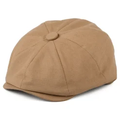 Store Casquette Gavroche à 8 Pans en Coton et Lin camel Femme/Homme Casquettes Plates|Casquettes Plates