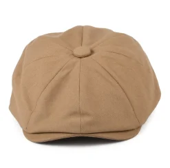 Store Casquette Gavroche à 8 Pans en Coton et Lin camel Femme/Homme Casquettes Plates|Casquettes Plates