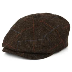 Flash Sale Casquette Gavroche à Carreaux et Chevrons Brood marron-noir-rouge Femme/Homme Casquettes Plates|Casquettes Plates