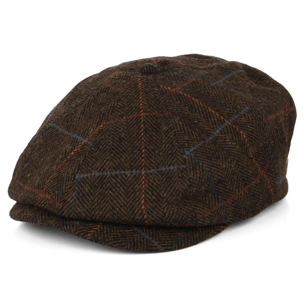Flash Sale Casquette Gavroche à Carreaux et Chevrons Brood marron-noir-rouge Femme/Homme Casquettes Plates|Casquettes Plates