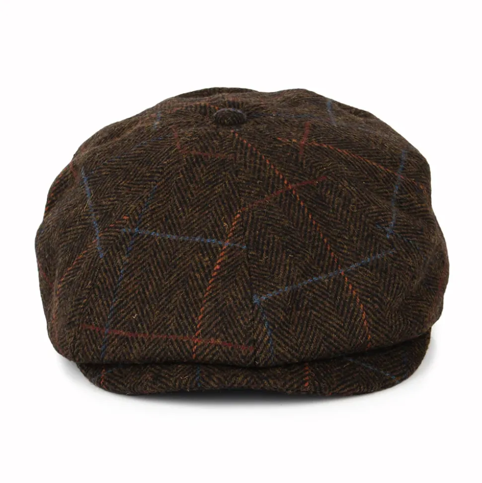 Flash Sale Casquette Gavroche à Carreaux et Chevrons Brood marron-noir-rouge Femme/Homme Casquettes Plates|Casquettes Plates