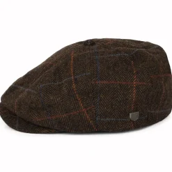 Flash Sale Casquette Gavroche à Carreaux et Chevrons Brood marron-noir-rouge Femme/Homme Casquettes Plates|Casquettes Plates