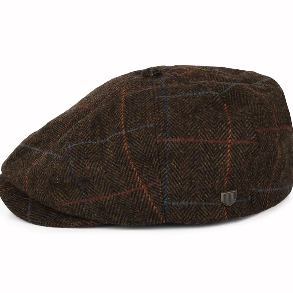 Flash Sale Casquette Gavroche à Carreaux et Chevrons Brood marron-noir-rouge Femme/Homme Casquettes Plates|Casquettes Plates
