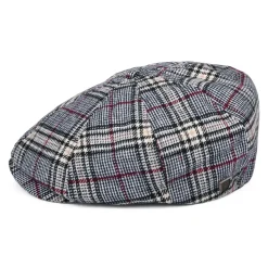 New Casquette Gavroche à Carreaux Brood bleu-blanc cassé Femme/Homme Casquettes Plates|Casquettes Plates