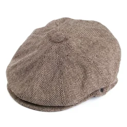 Hot Casquette Gavroche à Chevrons marron JAXON & JAMES Femme Casquettes Plates|Grandes Tailles