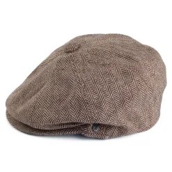 Hot Casquette Gavroche à Chevrons marron JAXON & JAMES Femme Casquettes Plates|Grandes Tailles