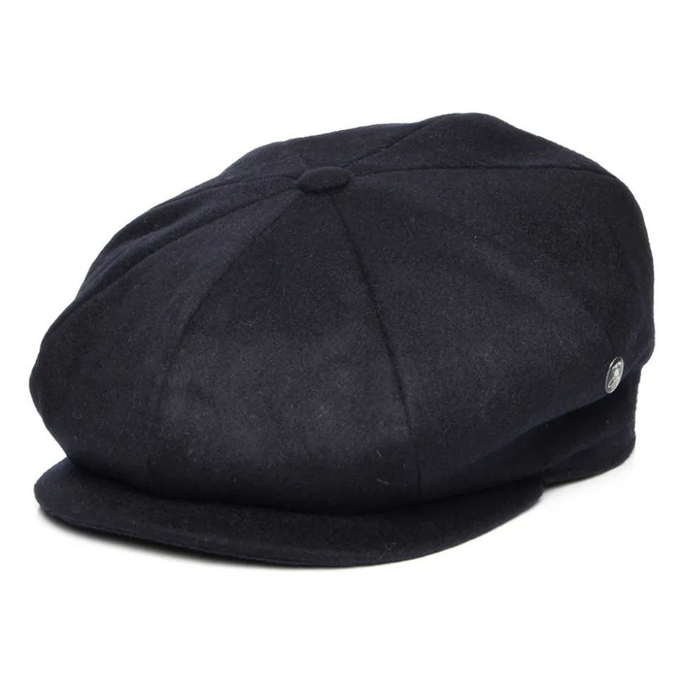 Clearance Casquette Gavroche Calotte Profonde en Laine Loden bleu marine Femme/Homme Casquettes Plates|Grandes Tailles