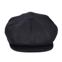 Clearance Casquette Gavroche Calotte Profonde en Laine Loden bleu marine Femme/Homme Casquettes Plates|Grandes Tailles