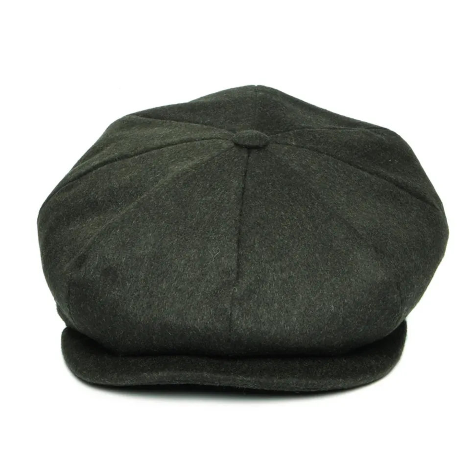 Best Casquette Gavroche Calotte Profonde en Laine Loden vert foncé Femme/Homme Casquettes Plates|Chapeaux Hiver