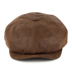 Hot Casquette Gavroche en Cuir marron JAXON & JAMES Femme Casquettes Plates|Casquettes Femme