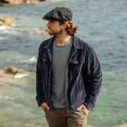 Best Sale Casquette Gavroche en Harris Tweed Taransay noir-anthracite JAXON & JAMES Femme/Homme Casquettes Plates|Grandes Tailles