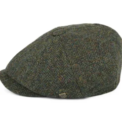 Sale Casquette Gavroche en Harris Tweed à Chevrons Carloway forêt Femme/Homme Casquettes Plates|Chapeaux Hiver