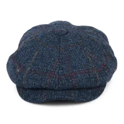 Sale Casquette Gavroche en Harris Tweed à Carreaux Carloway denim-multicolore Femme/Homme Casquettes Plates|Chapeaux Hiver