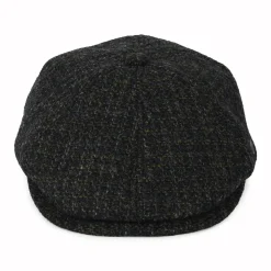 Store Casquette Gavroche en Harris Tweed à Carreaux Hudson anthracite Femme/Homme Casquettes Plates|Chapeaux Hiver