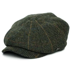 Discount Casquette Gavroche en Harris Tweed à Carreaux Carloway olive et mix de couleurs Femme/Homme Casquettes Plates|Chapeaux Hiver