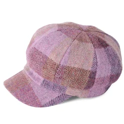 Outlet Casquette Gavroche en Harris Tweed Gabby lavande Femme Chapeaux Hiver|Casquettes Plates
