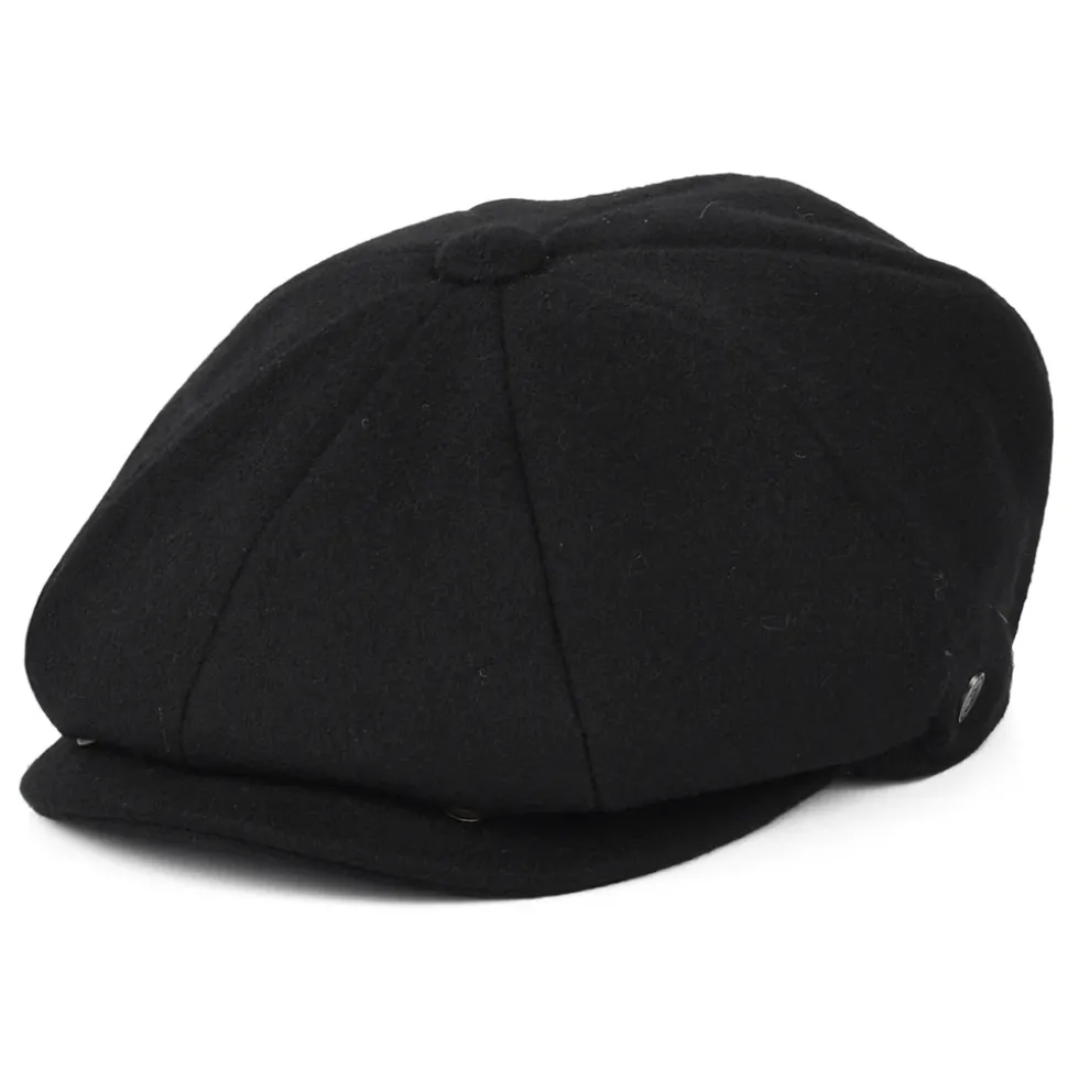 Store Casquette Gavroche en Laine Melton noir JAXON & JAMES Femme/Homme Casquettes Plates|Grandes Tailles