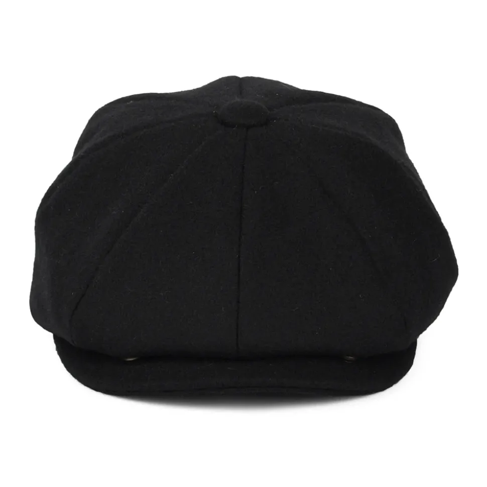 Store Casquette Gavroche en Laine Melton noir JAXON & JAMES Femme/Homme Casquettes Plates|Grandes Tailles