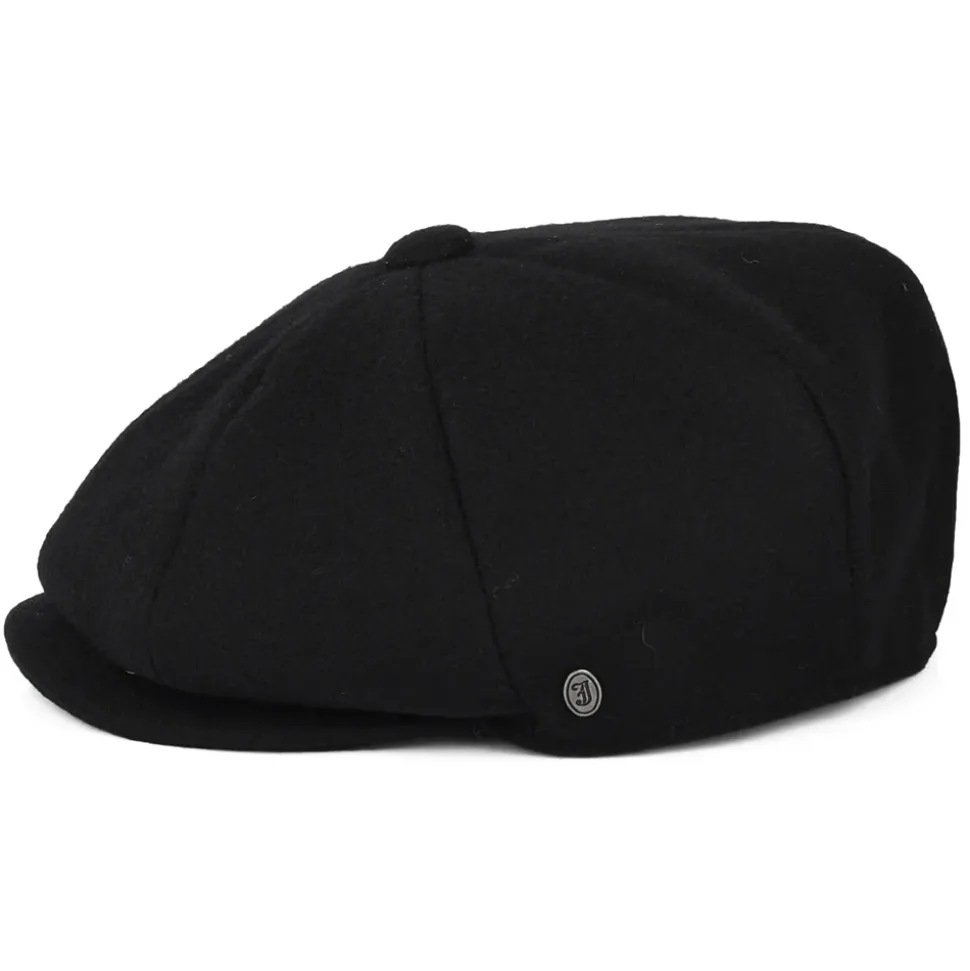Store Casquette Gavroche en Laine Melton noir JAXON & JAMES Femme/Homme Casquettes Plates|Grandes Tailles