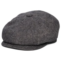 Online Casquette Gavroche en Laine Mélangée à Chevrons Cassell bleu marine Femme/Homme Casquettes Plates|Casquettes Plates