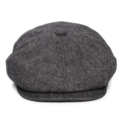 Online Casquette Gavroche en Laine Mélangée à Chevrons Cassell bleu marine Femme/Homme Casquettes Plates|Casquettes Plates