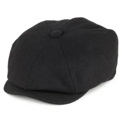 Hot Casquette Gavroche en Laine Melton noir Femme Casquettes Plates|Casquettes Femme