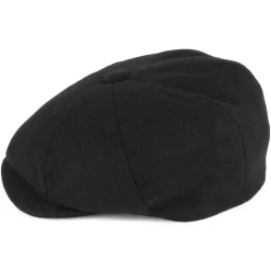 Hot Casquette Gavroche en Laine Melton noir Femme Casquettes Plates|Casquettes Femme