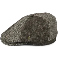 Fashion Casquette Gavroche en Laine Britannique Hexham marron clair-marron foncé Femme/Homme Casquettes Plates|Casquettes Plates