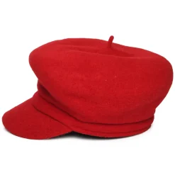 Outlet Casquette Gavroche en Laine Vanessa groseille Femme Chapeaux Hiver|Chapeaux Femme